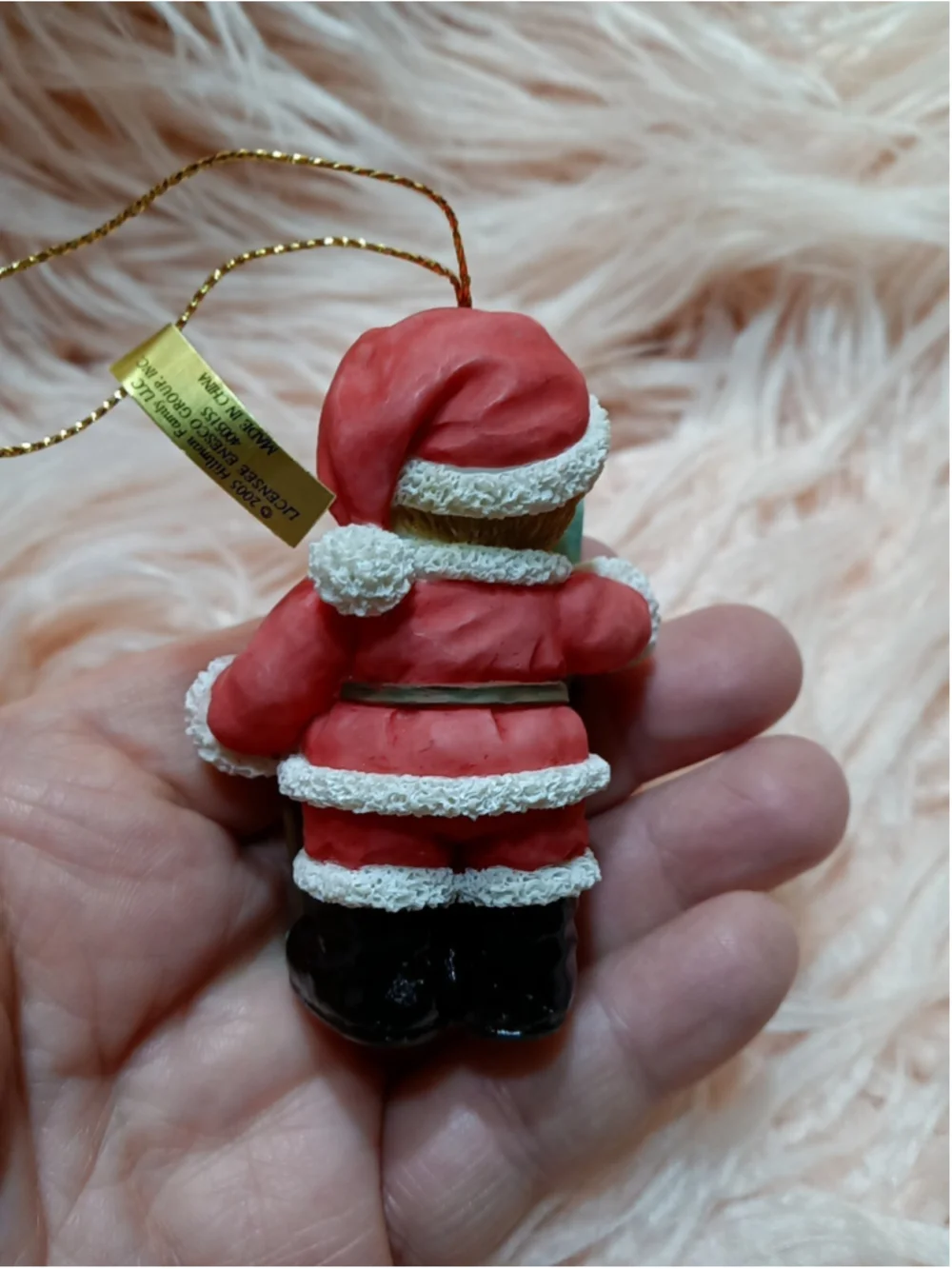 Cherished Teddies 2006 Bear w/Skis Hanging Christmas Ornament #4005155 Santa